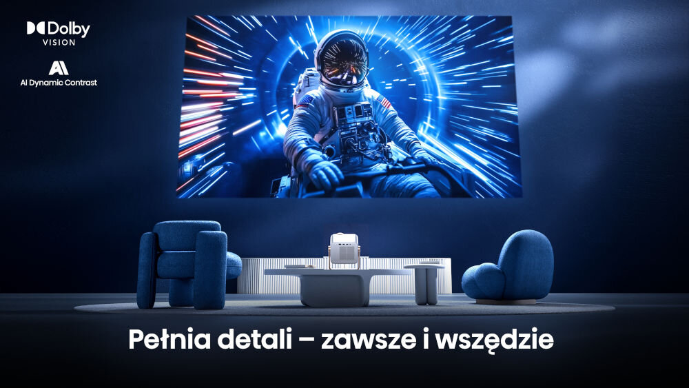 Projektor HISENSE M2 Pro Dolby Vision AI Intelligent Contrast HDR szczegóły w cieniach