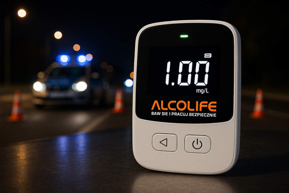 ALKOMAT ALCOLIFE S3 MINI wygląd design prezentacja wizualizacja Precyzyjna kontrola trzeźwości