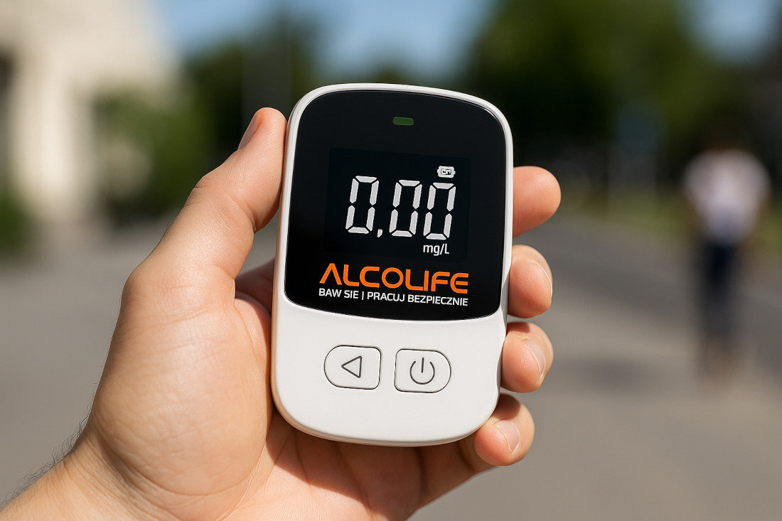 ALKOMAT ALCOLIFE S3 MINI wygoda użytkowania zakres pomiaru wysoka dokładność wiarygodne wyniki 99 pomiarów dwie baterie AAA 1,5 V alkaliczne