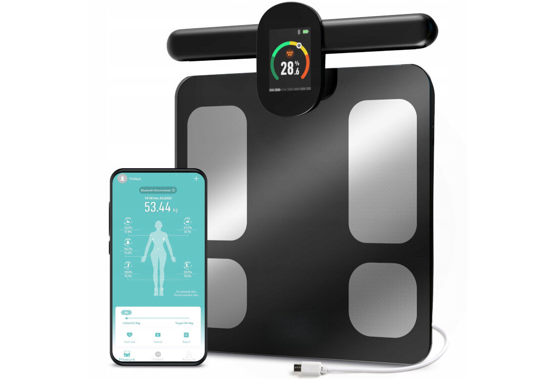 Waga łazienkowa EXTRALINK Smart Life K-205 wygląd design prezentacja wizualizacja Pełna kontrola zdrowia