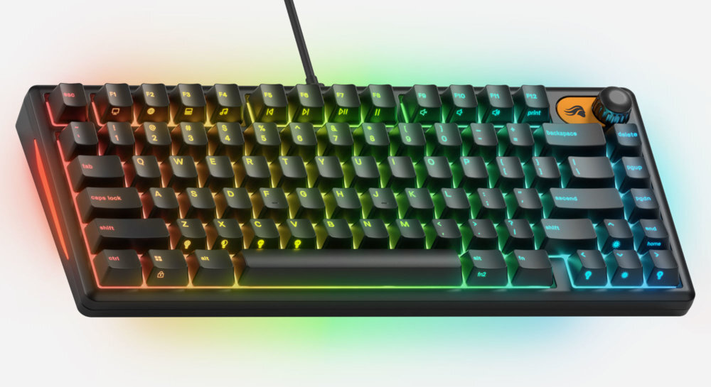 GLORIOUS GMBK 75 US 10 niezależnym strefom RGB ustawieniami kolorów i dynamiki unikalne efekt oprogramowanie Glorious CORE - podświetlenie strefowe