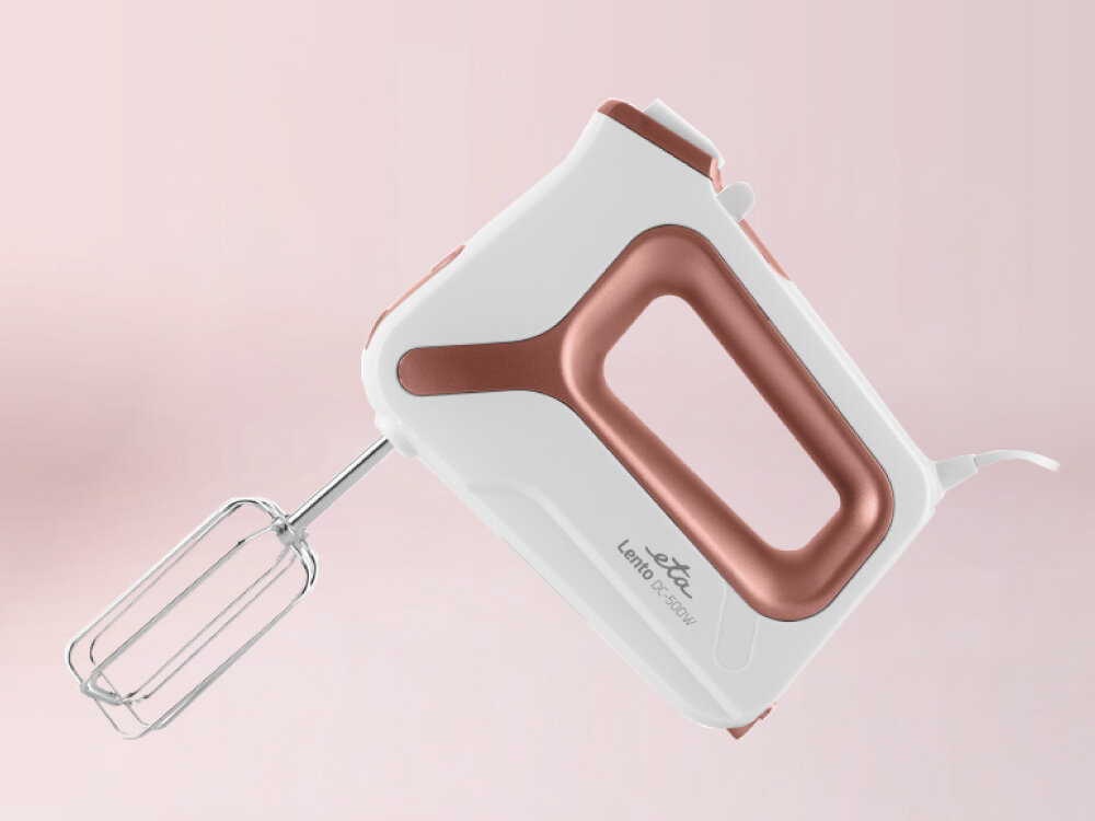 Mikser ETA Lento Elements Terra ETA005190110 ergonomiczny kształt, odpowiednio leży w dłoni, regulacja prędkości, funkcja turbo