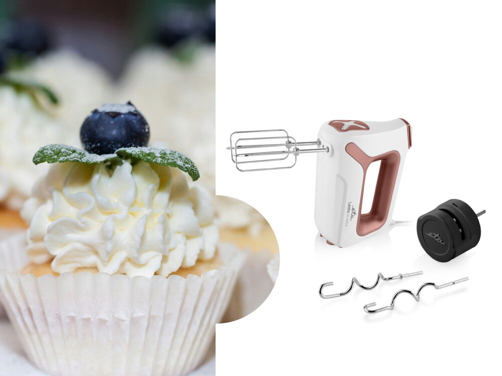 Mikser ETA Lento Elements Terra ETA005190110 prosta i intuicyjna obsługa, szybki demontaż mieszadeł i haków, łatwe mycie, funkcja chroniąca przed przegrzaniem