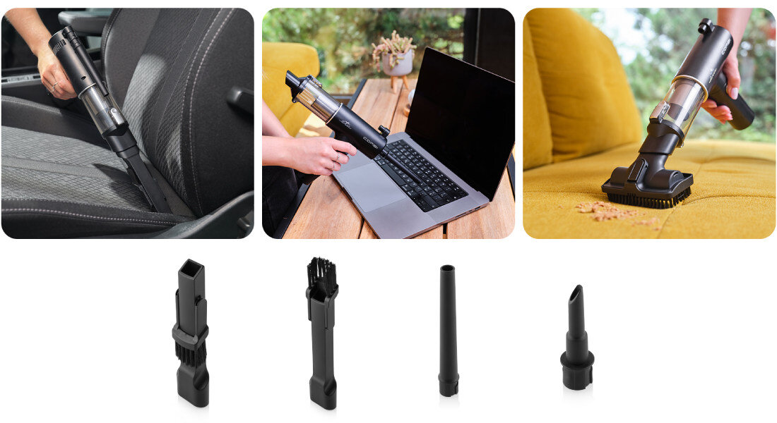 Odkurzacz ręczny ETA Combi 042690000 Praktyczna konstrukcja 3 w 1 wymiary waga praktyczne rozwiązanie okruchy, kurz czy sierść