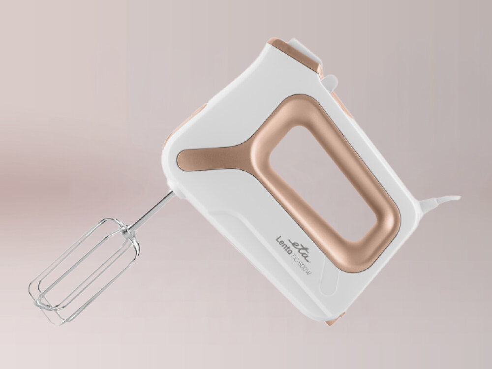 Mikser ETA Lento Elements Sole ETA005190210 ergonomiczny kształt, odpowiednio leży w dłoni, regulacja prędkości, funkcja turbo