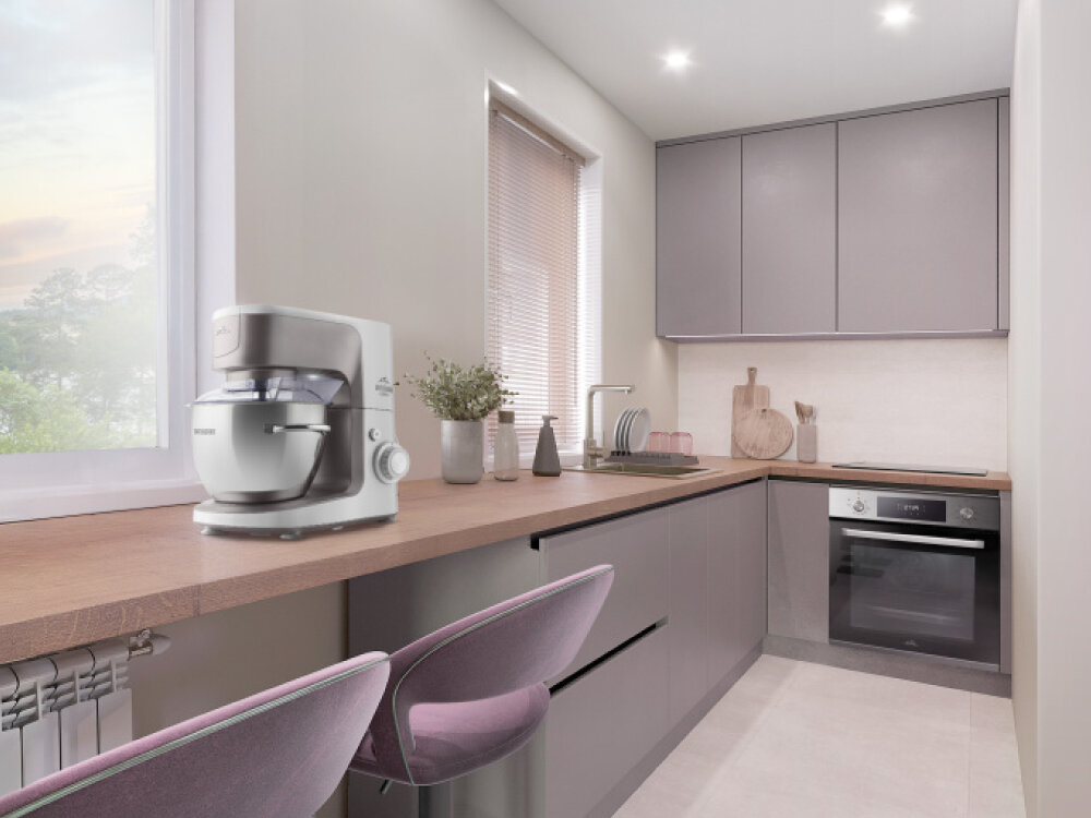 Robot kuchenny planetarny ETA Gratussino III Elements 302390310 1200W planetarny system pracy, docieranie do każdego zakatka misy, płynna regulacja prędkości, funckja PULSE, stabilizator obrotów