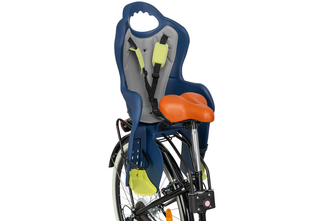 Fotelik rowerowy HTP DESIGN Elibas Granatowo-szaro-limonkowy