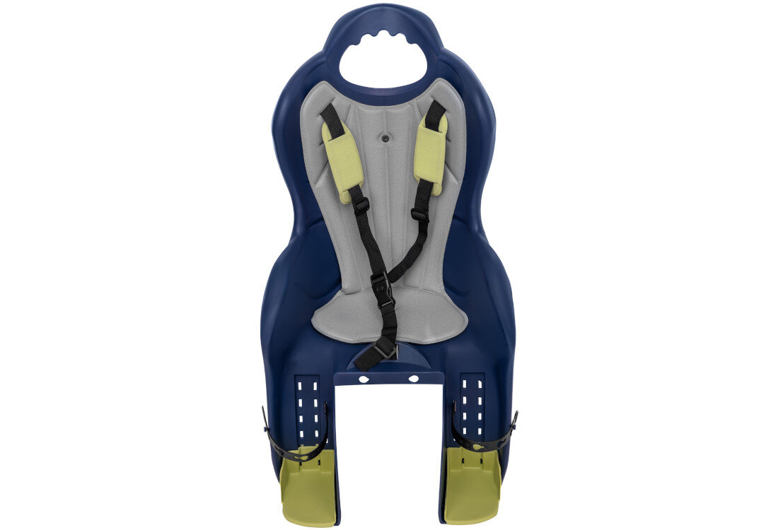 Fotelik rowerowy HTP DESIGN Elibas Granatowo-szaro-limonkowy Uniwersalne dopasowanie uniwersalny system mocowania waga zakres