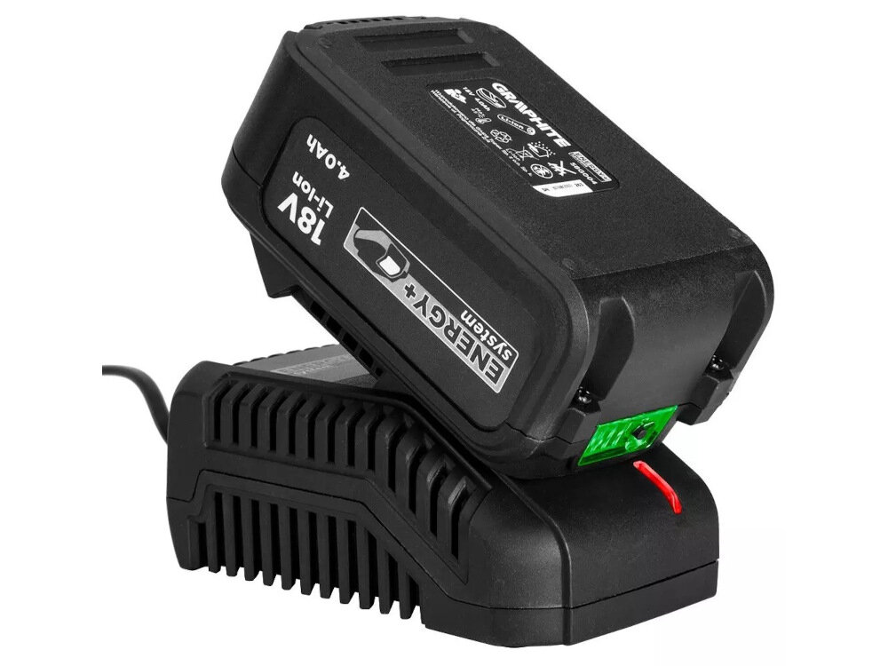 Akumulator GRAPHITE 58GE132 4Ah 18V + ładowarka niezawodne zrodlo zasilania do marki GRAPHITE i NEO pojemny kompatybilny latwa obsluga efektywne wykonywanie roznorodnych prac w zestawie akumulator i ladowarka
