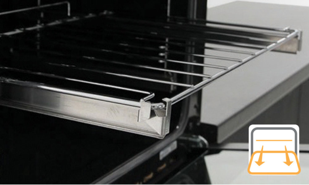 Piekarnik WHIRLPOOL OAKZ9 7921 CS NB - Prowadnice teleskopowe: 1 poziom