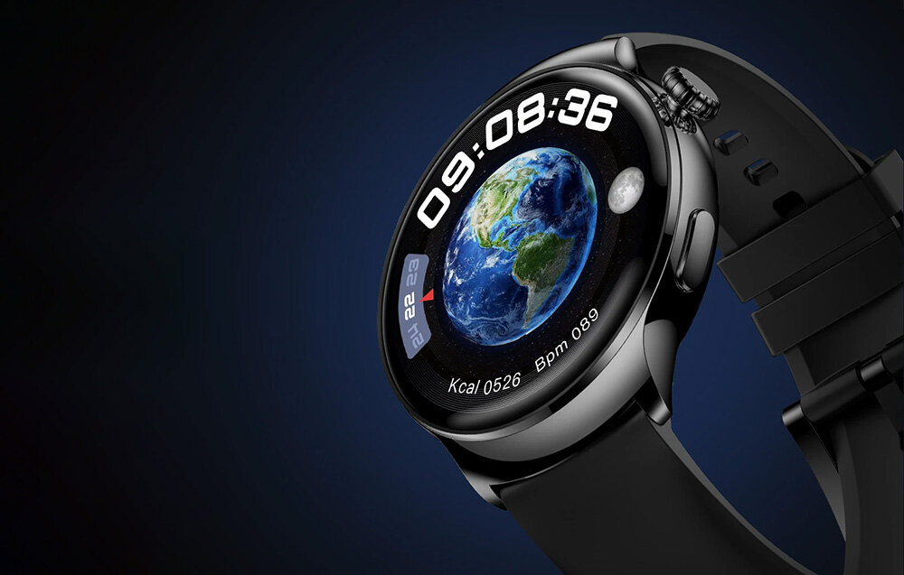 Smartwatch BLITZWOLF BW-AT4 na ciemnym tle