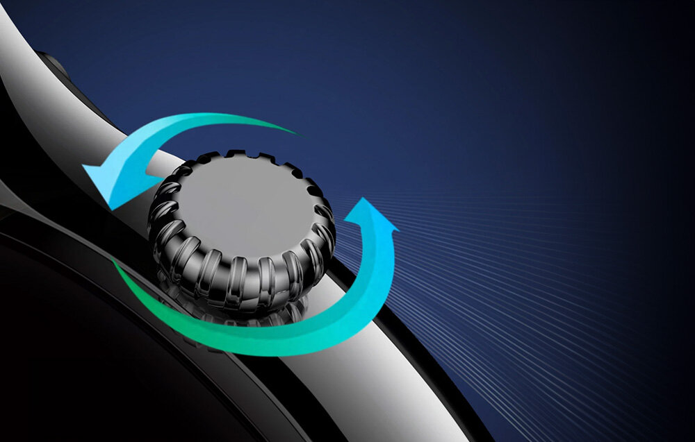 Smartwatch BLITZWOLF BW-AT4 koronka na ciemnym tle