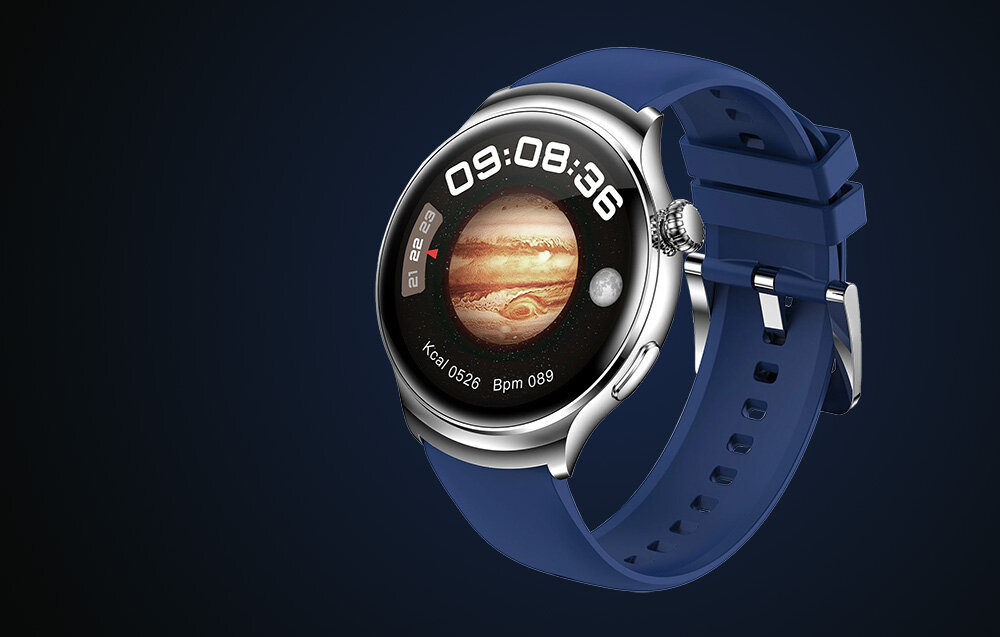 Smartwatch BLITZWOLF BW-AT4 na ciemnym tle