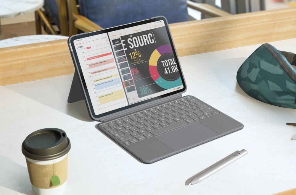 Etui na iPad Air LOGITECH Combo Touch Szary Klawiatura zastosowanie opis