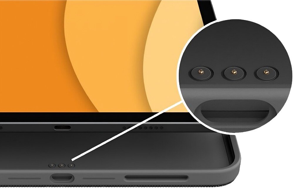 Etui na iPad Air LOGITECH Combo Touch Szary Klawiatura podłączenie złącze zasilanie