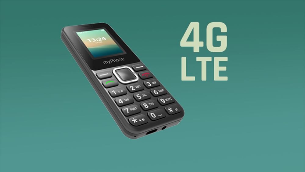 Telefon MYPHONE 2240 LTE bateria zasilanie łączność ładowanie baza wyświetlacz klawiatura czuwanie dzwonienie dzwonki przewód słuchawka numery funkcje opis cechy