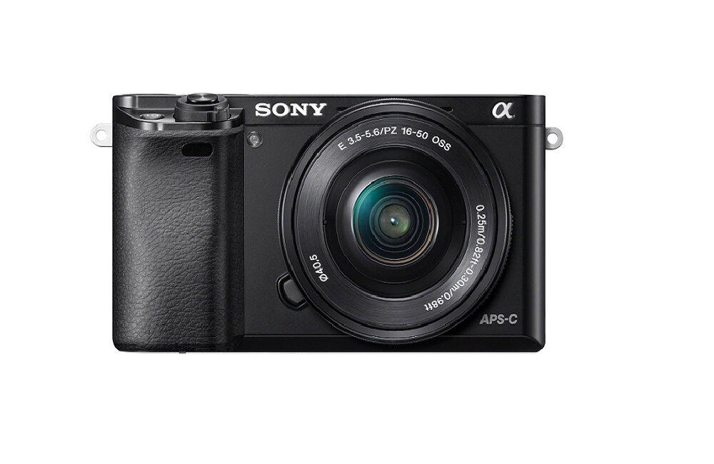 APARAT SONY ALPHA ILCE 6000LB 16 50 rozdzielczość 24 3 megapiksela Fast Hybrid AF procesor Sony BIONZ X,