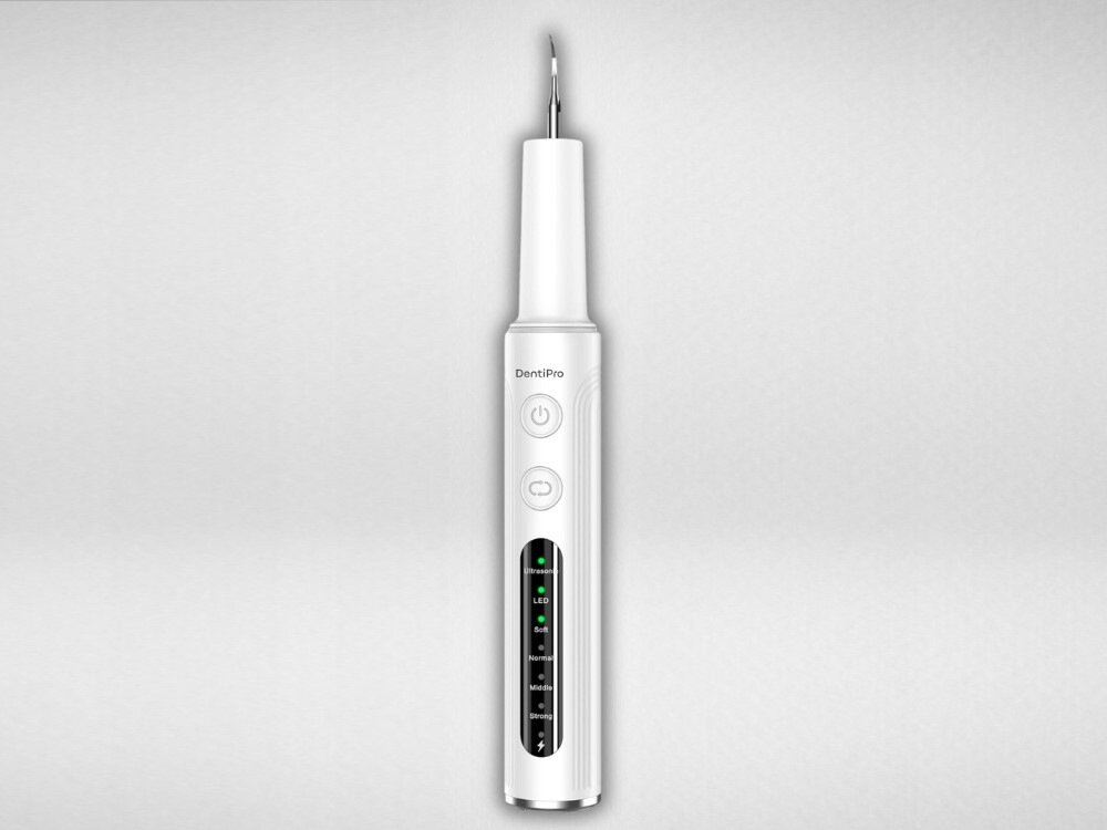 Skaler do zębów ALPHA DentiPro SWI-01 Biały Efektywne usuwanie osadów Ultradźwiękowa technologia higiena uruchamia się automatycznie ochrona automatyczne wyłączenie czas pracuje cicho i delikatnie