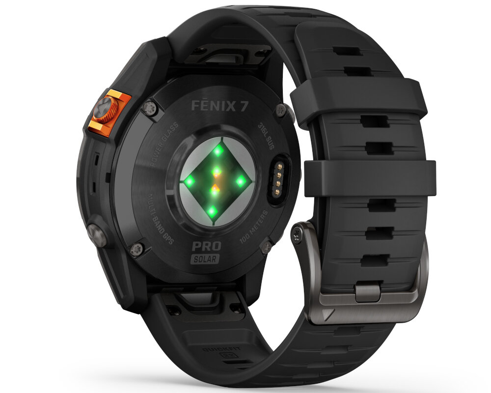 Smartwatch GARMIN Fenix 7 Pro ekran bateria czujniki zdrowie sport pasek ładowanie pojemność rozdzielczość łączność sterowanie krew puls rozmowy smartfon aplikacja