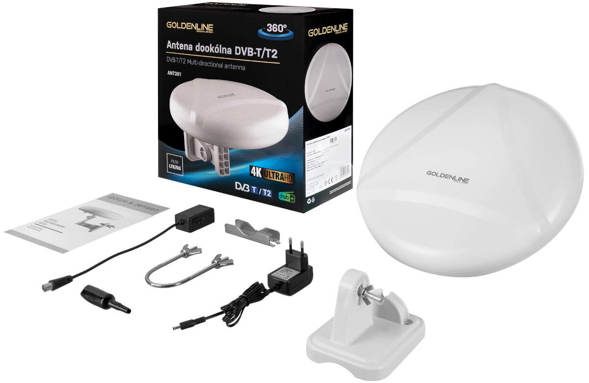 ANTENA WIELOKIERUNKOWA GOLDEN LINE ANT360 zawartosc opakowania
