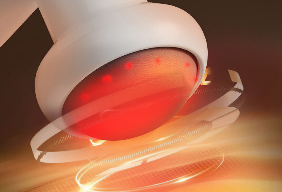 Masażer antycellulitowy MEDIA-TECH Anticell Massager MT6536 światłoterapia Redukcja cellulitu jędrna skóra pobudza mikrokrążenie i wspomaga rozpad komórek tłuszczowych gładka, napięta i elastyczna Delikatne podgrzewanie infrared