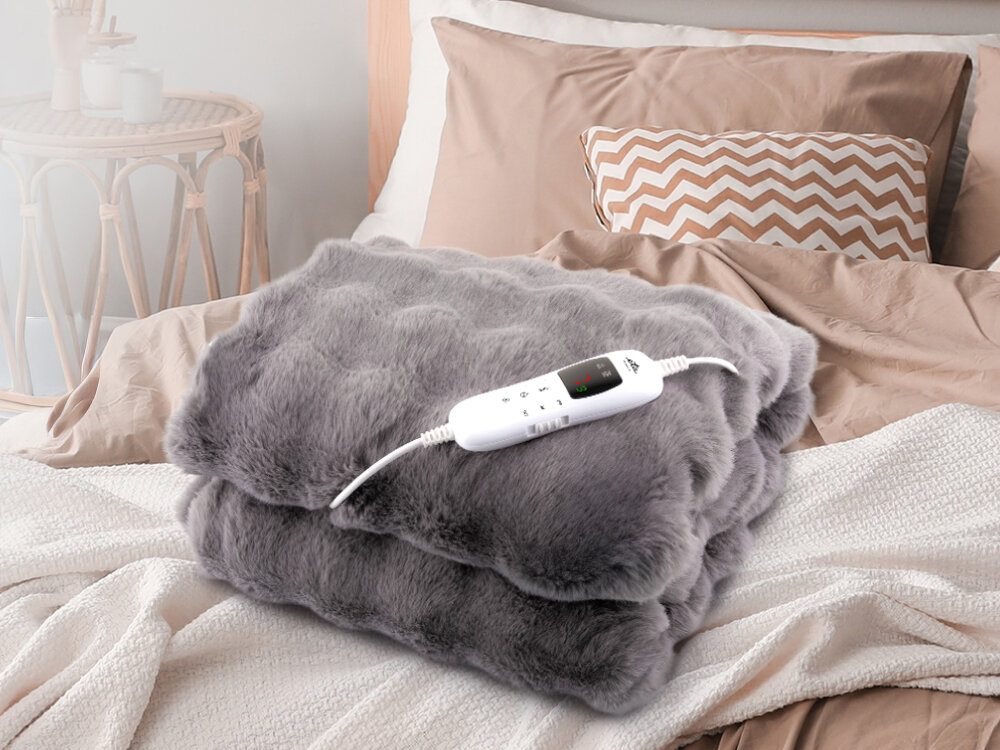 Koc elektryczny ETA Bubble 632590000 regulacja ustawień temperatury, automatyczne podtrzymanie temperatury, komfort cieplny, wbudowany timer