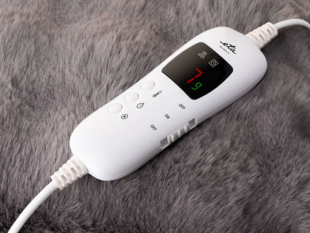 Koc elektryczny ETA Bubble 632590000 proste i wygodne sterowanie, wbudowany czujnik bezpieczeństwa, energooszczędność, świeżość i miękkość