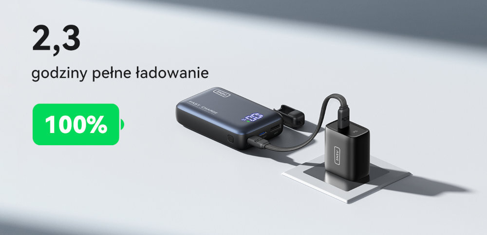 INIU Pocket Pro Small 10000 mAh obudowa kieszeni lub torbie - powerbank pod ładowarką