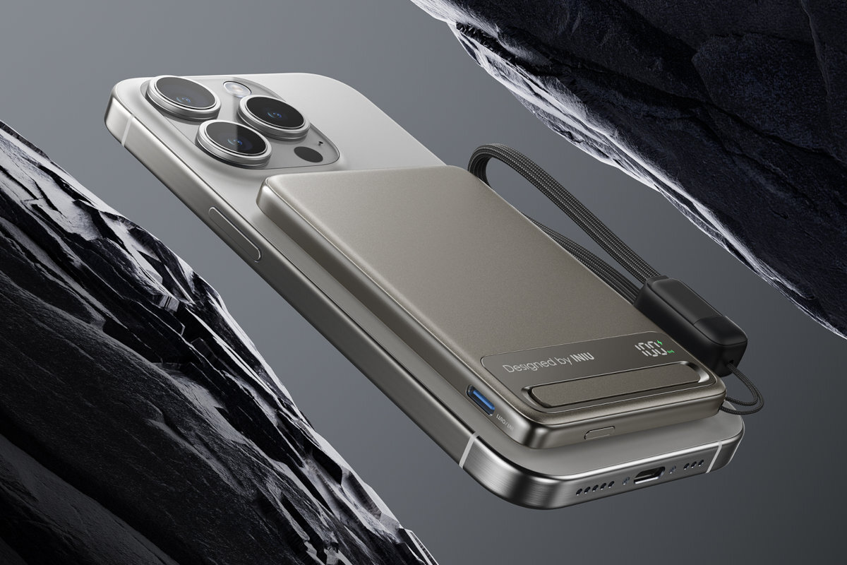 INIU MagPro Slim 5000 mAh 0,9 cm grubości iPhone’a 9,9 x 6,7 x 0,9 cm - powerbank przyczepiony do plecków telefonu