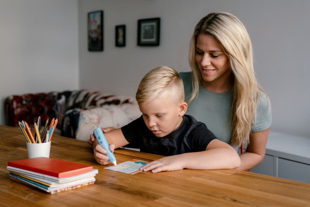 Długopis 3D LAMAX ArtKid1 3D Blue TouchSafe bezpieczne wkłady hipoalergiczne