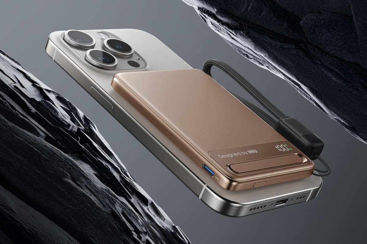 INIU MagPro Slim 5000 mAh 0,9 cm grubości iPhone’a 9,9 x 6,7 x 0,9 cm - powerbank przyczepiony do plecków telefonu