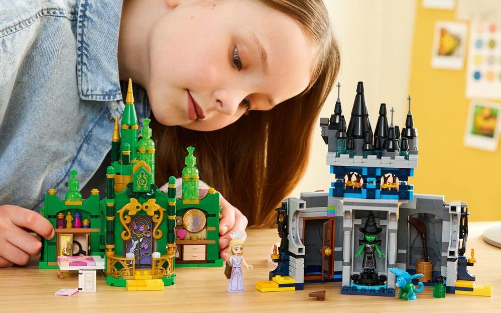 LEGO 75689 Wicked Emerald City i Kiamo Ko Castle 860 elementów zamek Kiamo Ko dekoracja kolekcjonerska
