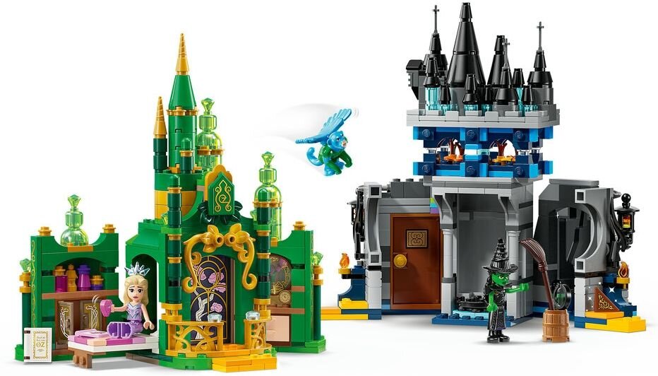 LEGO 75689 Wicked Emerald City i Kiamo Ko Castle prezent dla dzieci od 9 lat fani Wicked budowanie