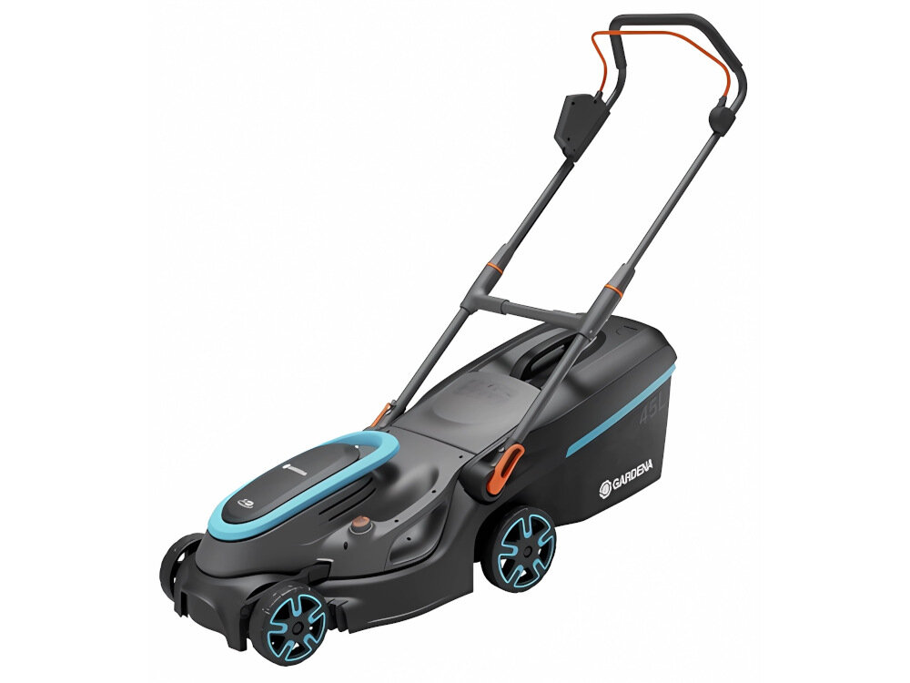 Kosiarka akumulatorowa GARDENA PowerMax 37-36V P4A 14638-20 podwójnie hartowane ostrze DuraEdge precyzyjnie szlifowane szerokość koszenia 37 cm