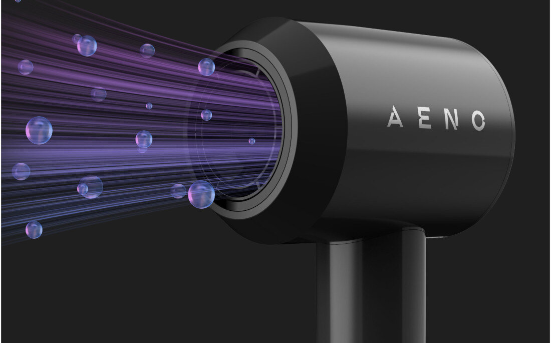 Suszarka AENO HD1 1500W Redukuje puszenie włosy połysk technologia jonowa funkcja Frizz-Free naturalny połysk
