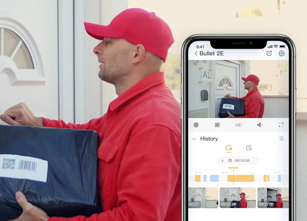 Kamera IMOU Bullet 2E 4MP IPC-F42FP dwukierunkowe audio wbudowany mikrofon
