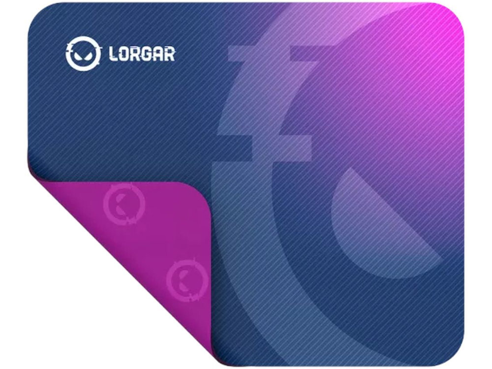 Podkładka LORGAR Main Grubość 3 mm Miękka struktura - podkładka na białym tle z zagiętym rogiem