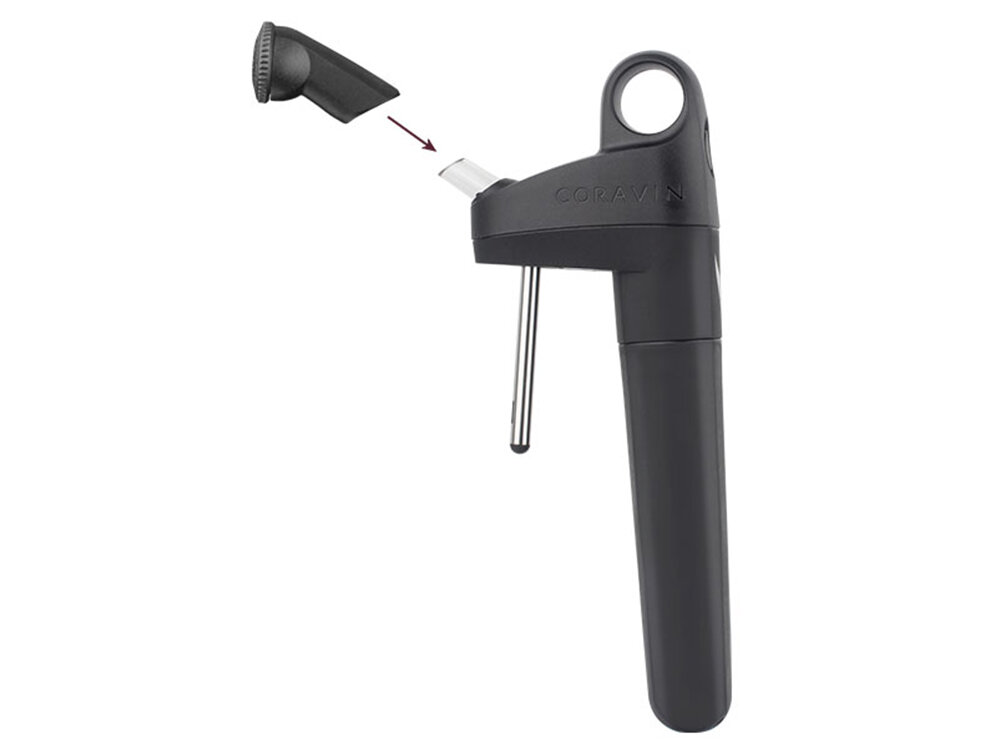 Areator do systemu do przechowywania wina CORAVIN Pivot Czarny Odkryj pełnię smaku