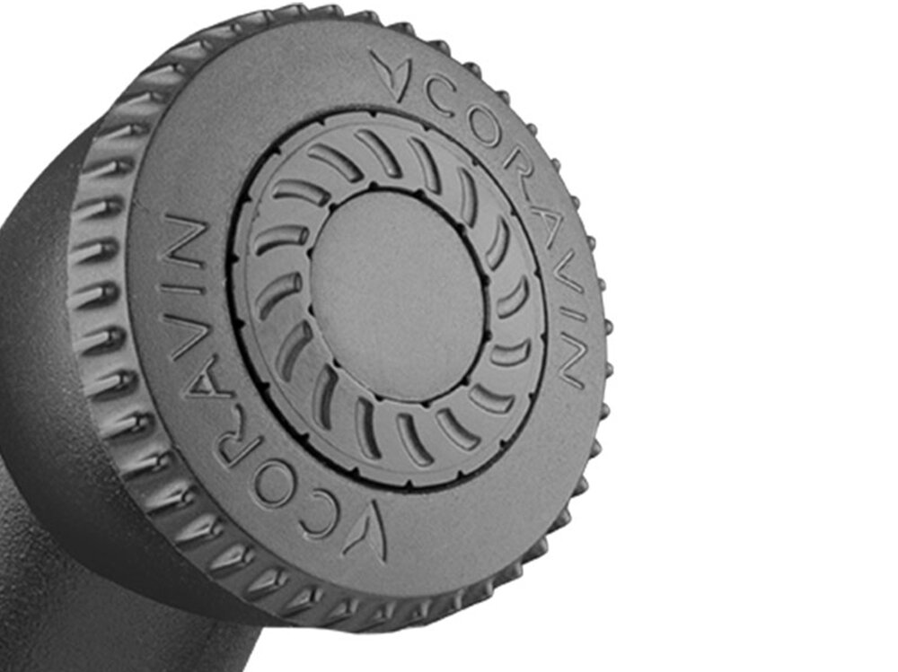 Areator do systemu do przechowywania wina CORAVIN Pivot Czarny Szczelne dopasowanie z systemem Pivot