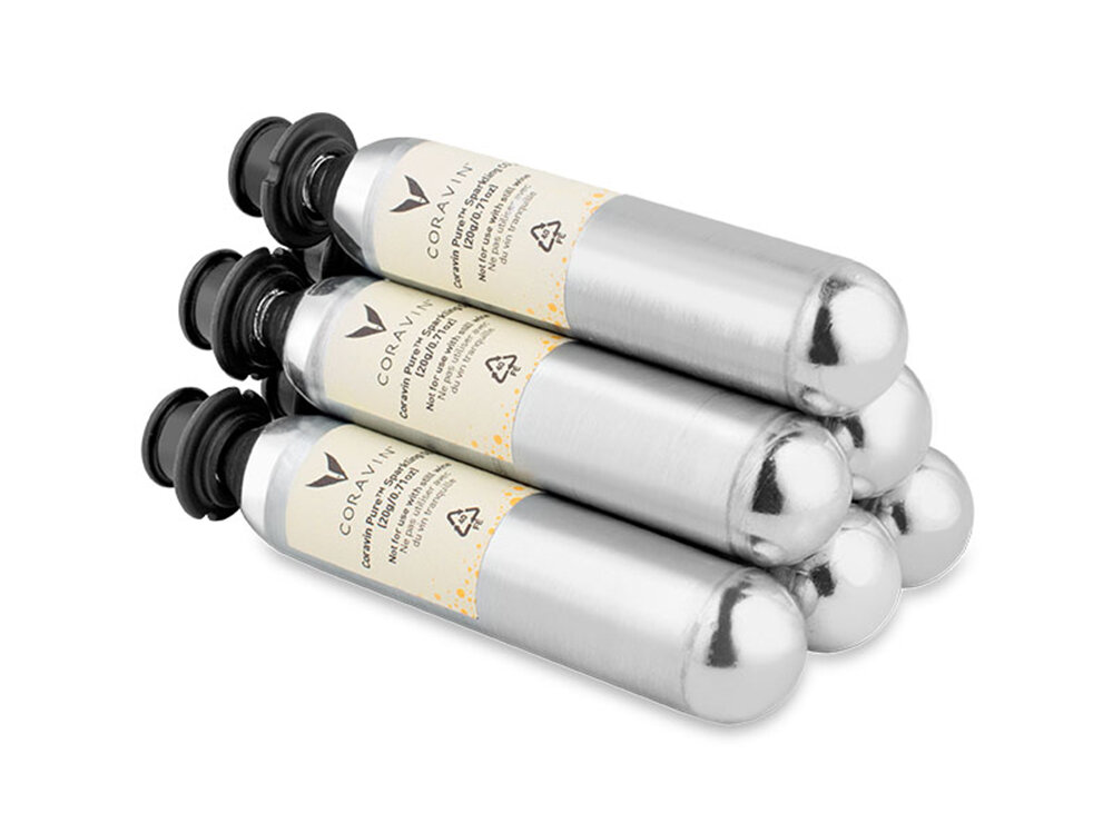 Kapsułka CORAVIN Pure Sparkling 6 szt. Ochrona w każdym kieliszku wygląd design prezentacja wizualizacja