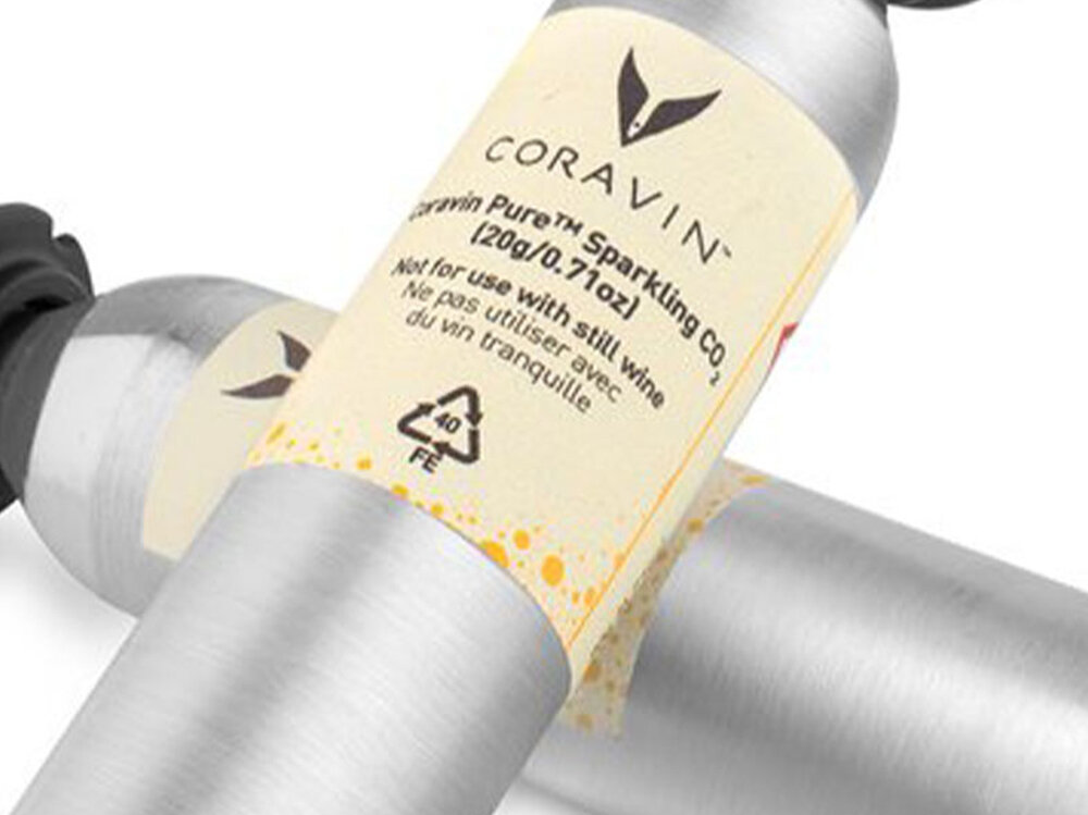 Kapsułka CORAVIN Pure Sparkling 6 szt. Precyzyjne dozowanie dokładnie odmierzoną ilość czystego CO2 naturalne bąbelki, świeżość i strukturę