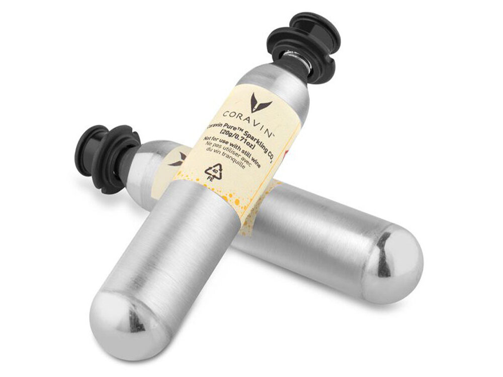Kapsułka CORAVIN Pure Sparkling 6 szt. Wysoka czystość kapsułek CO2 wysokiej jakości czysty gaz CO2 smak aromat wino