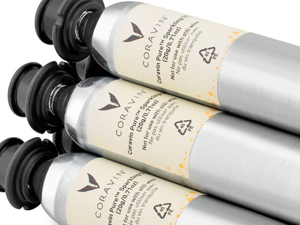 Kapsułka CORAVIN Pure Sparkling 6 szt. Bezpieczeństwo i wydajność z myślą o bezpieczeństwie użytkowania automatycznie dostosowuje ciśnienie