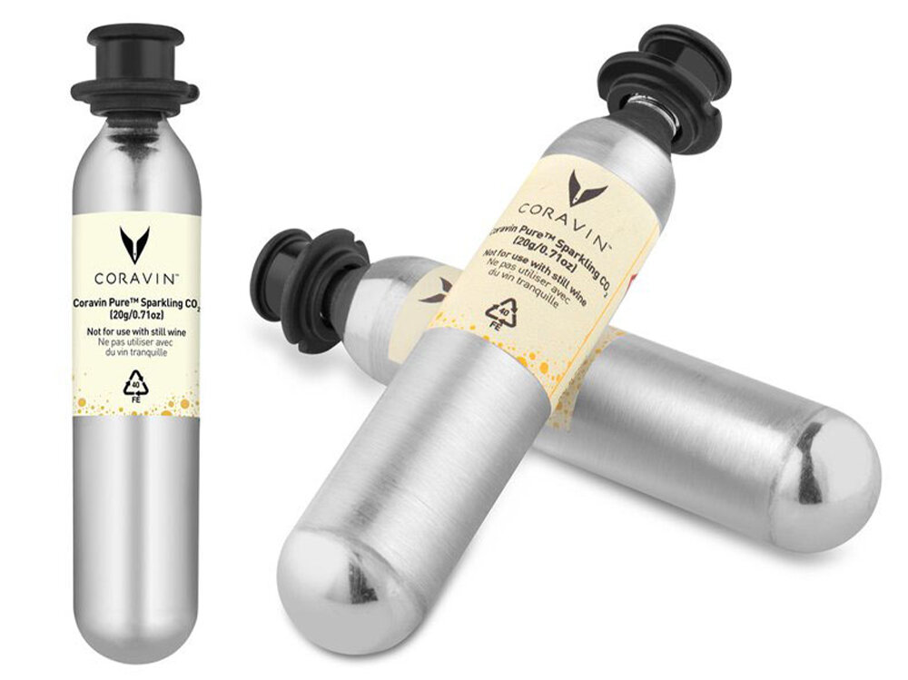 Kapsułka CORAVIN Pure Sparkling 6 szt. Restauracyjna jakość w domu  nawet wiele dni po otwarciu 