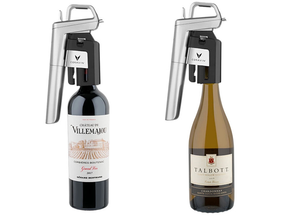 foto 4 - Butelki wina i system do przechowywania wina CORAVIN Six Core Srebrny na białym tle design wygląd