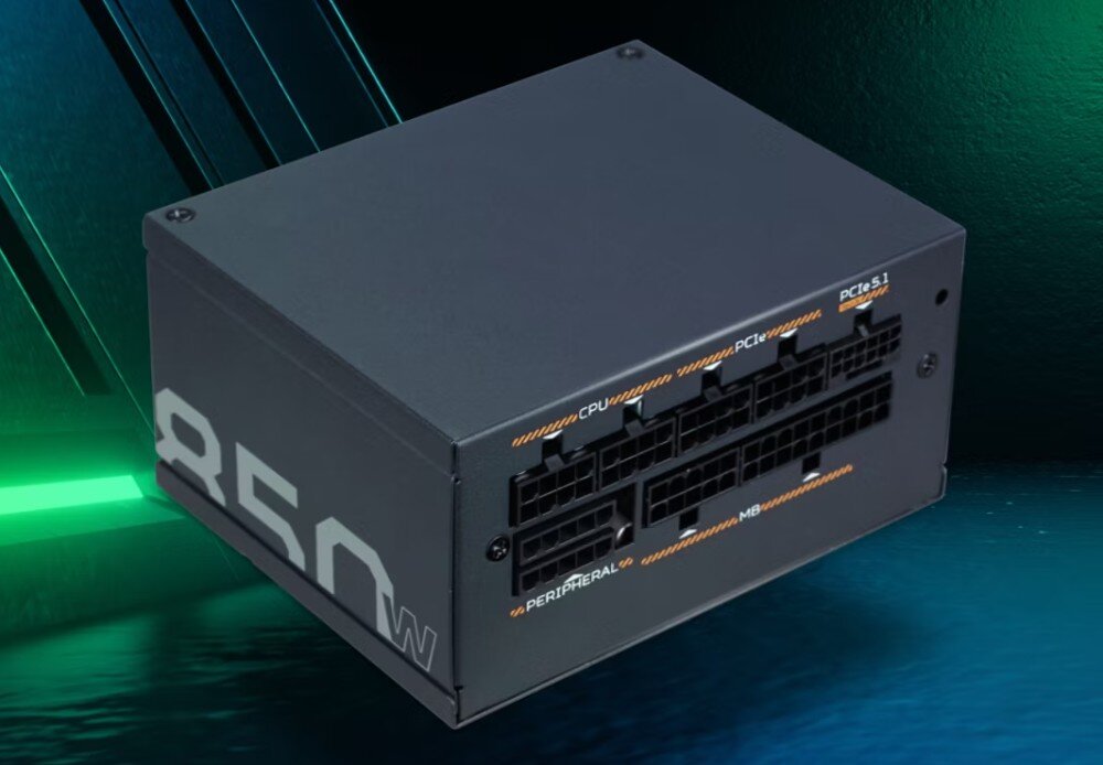 Komputer MAD DOG GeForce RTX5060 DLSS 4 Reflex Edition 2 PREDATOR-I01WB32WHV2 Czarny zasilacz komputerowy o mocy 850 W z modularnymi złączami oznaczonymi dla CPU, PCIe, płyty głównej i urządzeń peryferyjnych, zasilacz, moc, sprawność, zabezpieczenia