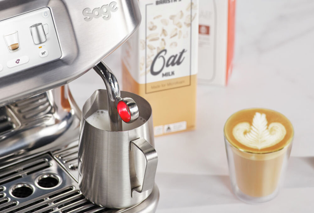 Ekspres SAGE Barista Touch Impress SES881BSS4FEU1 Srebrny Automatyczna mikropianka funkcja Auto MilQ zakres temperatura ustawienia 8 poziomow spienienia