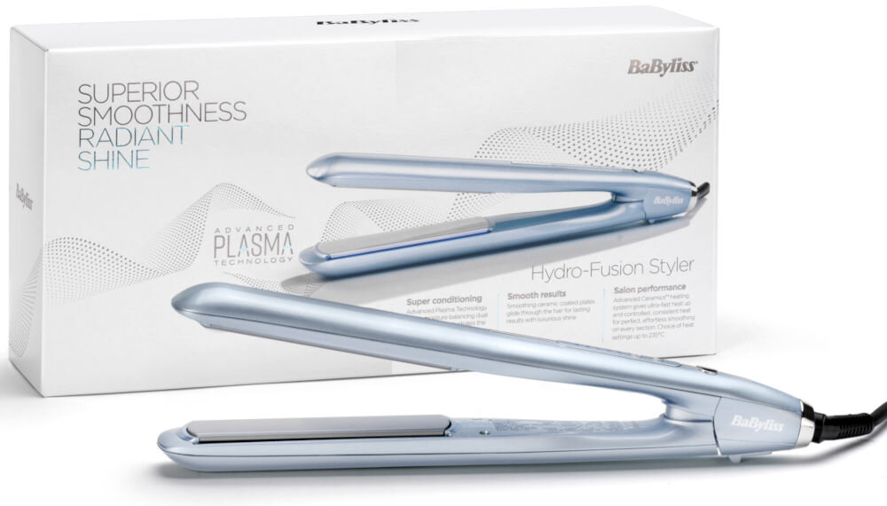 Prostownica BABYLISS Hydro Fusion ST573E elementy zestaw