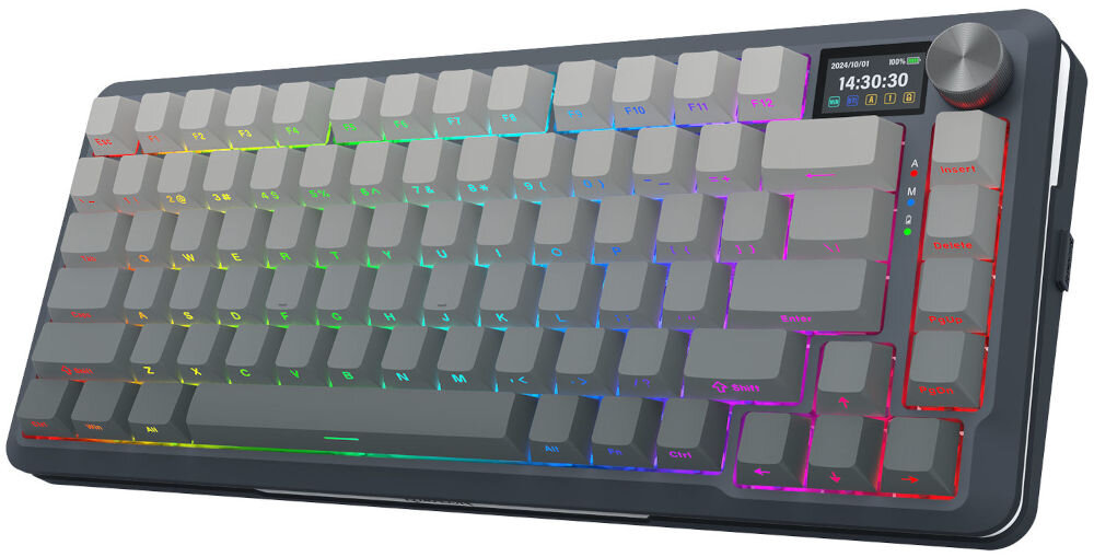 Klawiatura K708GG-RGB-PRO Flekact kontrola bez zakłóceń technologie Anti-Ghosting oraz N-Key Rollover, produkt na białym tle