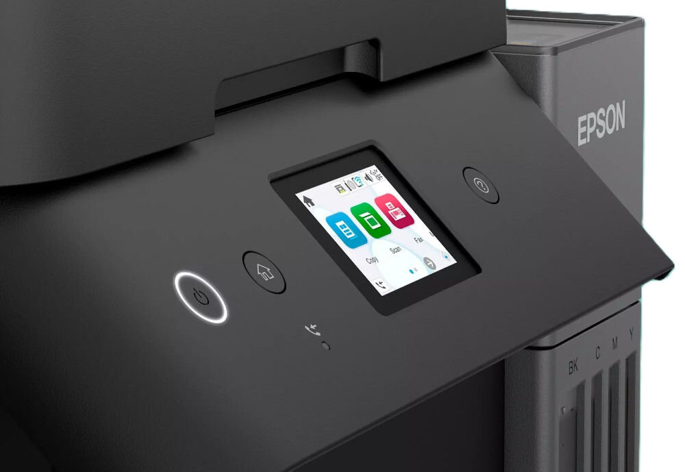 Drukarka EPSON EcoTank L6390 Druk w kolorze, Automatyczny druk dwustronny, Wi-Fi zbliżenie na wyświetlacz urządzenia kolorowy dotykowy wyświetlacz przekątna wygoda